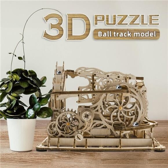 3D Wooden Puzzle Marble Run for Adults, DIY Marble Run Wooden Model Kits to - Picture 2 of 7